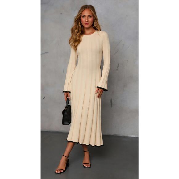 VICI Your Moment Bell Sleeve Midi Sweater Dress - Picture 7 of 7